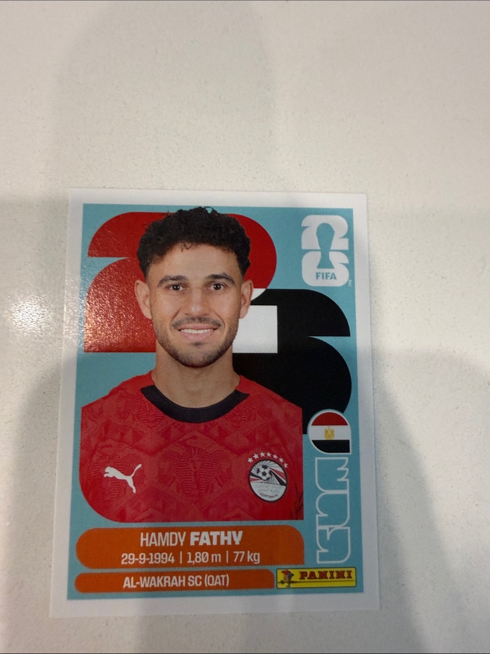 Panini Red and Black Soccer Trading Sticker
